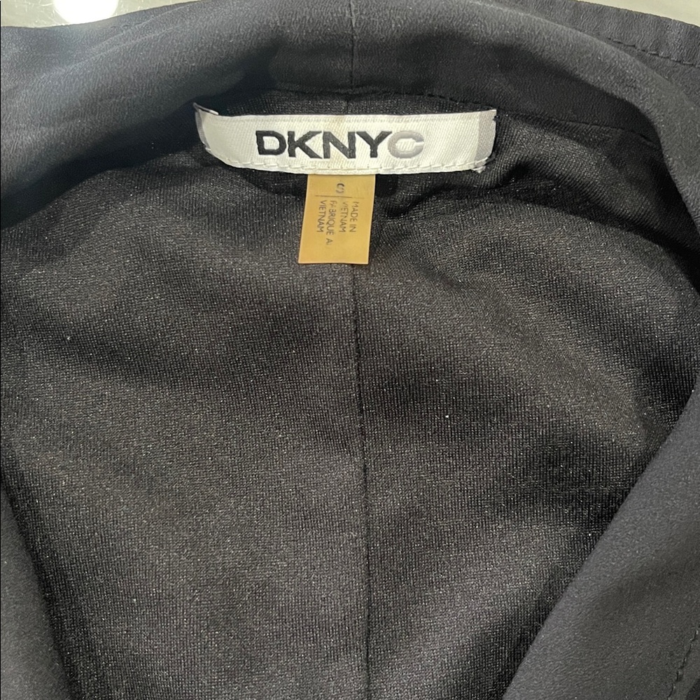 DKNY Black Cowl Neck Top with Asymmetric Zipper - Picture 3 of 4